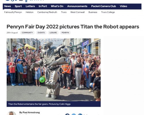 Titan the Robot : Summer 2022 Newspaper Clippings