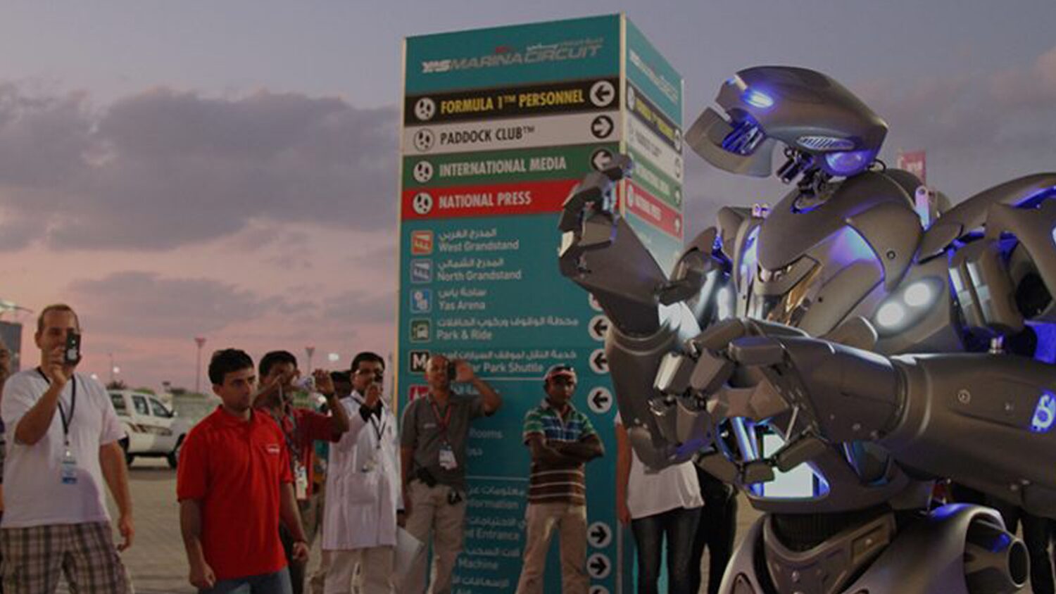 abu dhabi formula one sunset