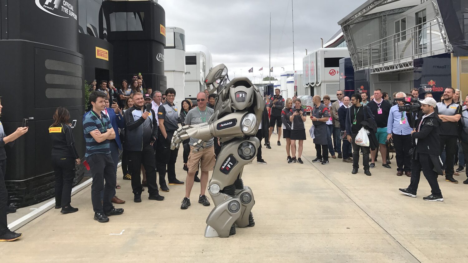 formula one silverstone paddock walkabout