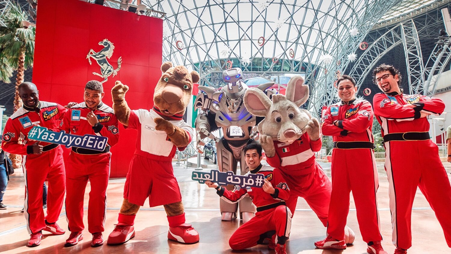 titan corporate ferrari world mascot