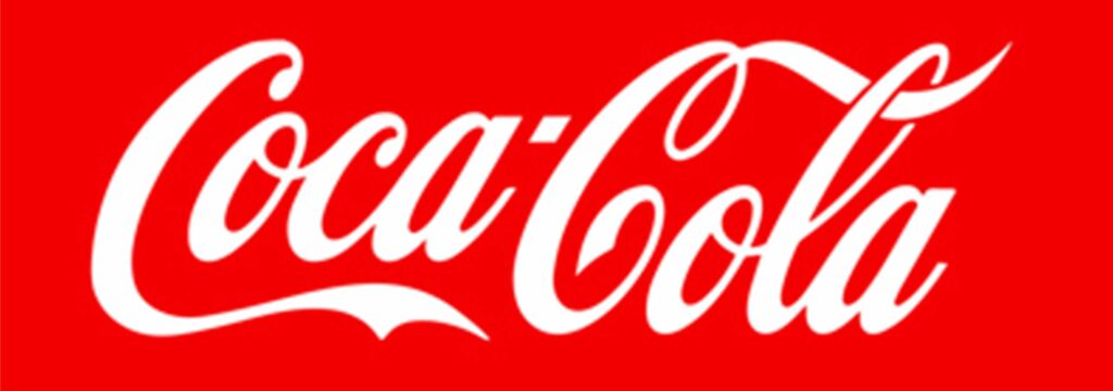 large white and red Coca-Cola logo